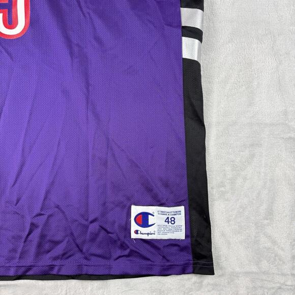 Vintage Champion Toronto Raptors Vince Carter 15 Jersey Men Sz XL NBA Purple Y2K - Picture 9 of 9